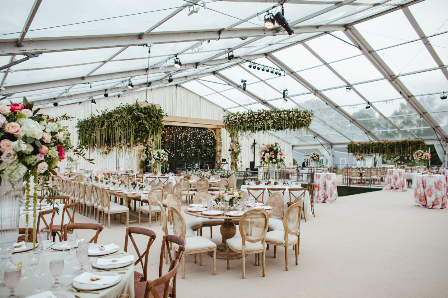 spring event rentals clear span structure wedding