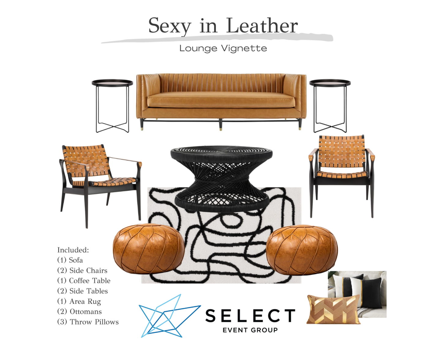 Sexy in Leather Furniture Vignette