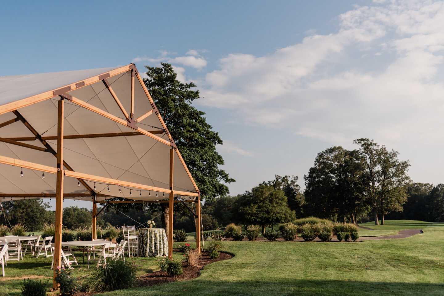 Reston VA Golf Course Timbertrac Tent Rental