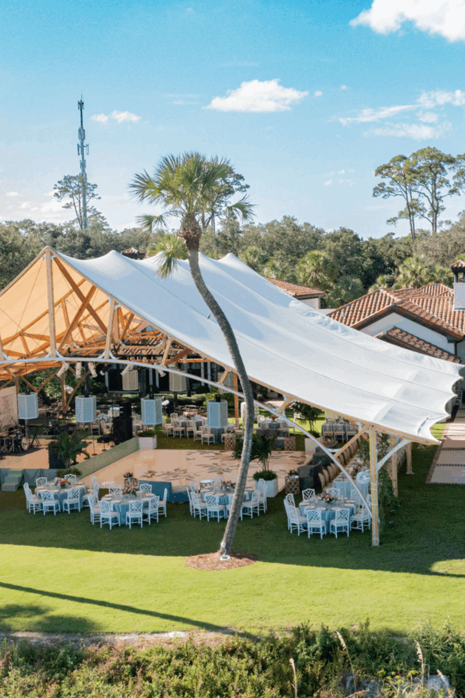 Reserve the Amelia Sperry Tent — an exclusive luxury tent available for unforgettable events and celebrations.