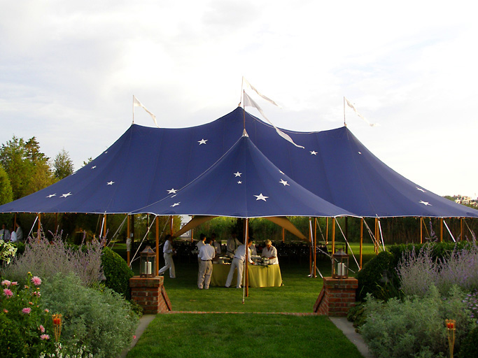 Front view Blue with Stars Sperry Tent